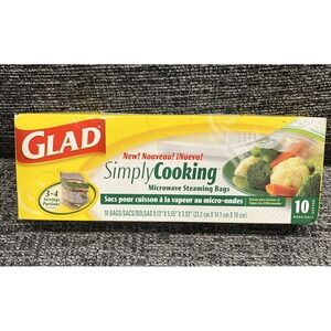Glad Simply Cooking Microwave‎ Steaming Bags 10 Pack NOS 2006 Discontinued! NEW